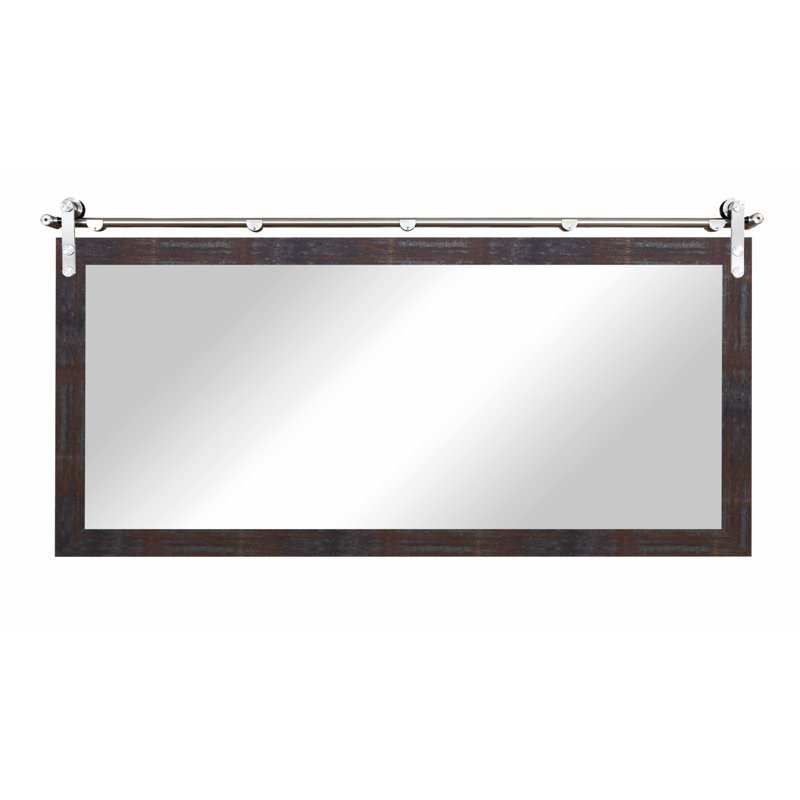 Miroir de salle de bain, 30,5 po x 45,5 po, Laiton acier industriel