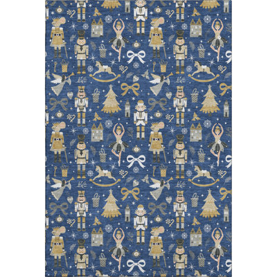 Premium Machine Washable Mayfield AMF1827 Fun Christmas Rug