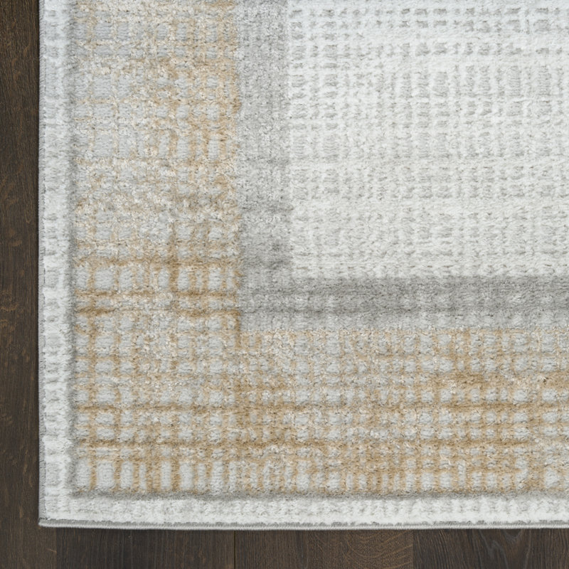 Lafever 2' x 4' Grey Modern Indoor Rug, Runner 2' x 4'