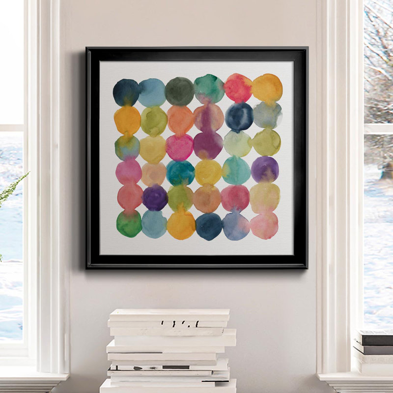 Spectrum Connections - Peinture sur toile encadrée, H 26,5 po x l 26,5 po x P 1,5 po, Cadre noir