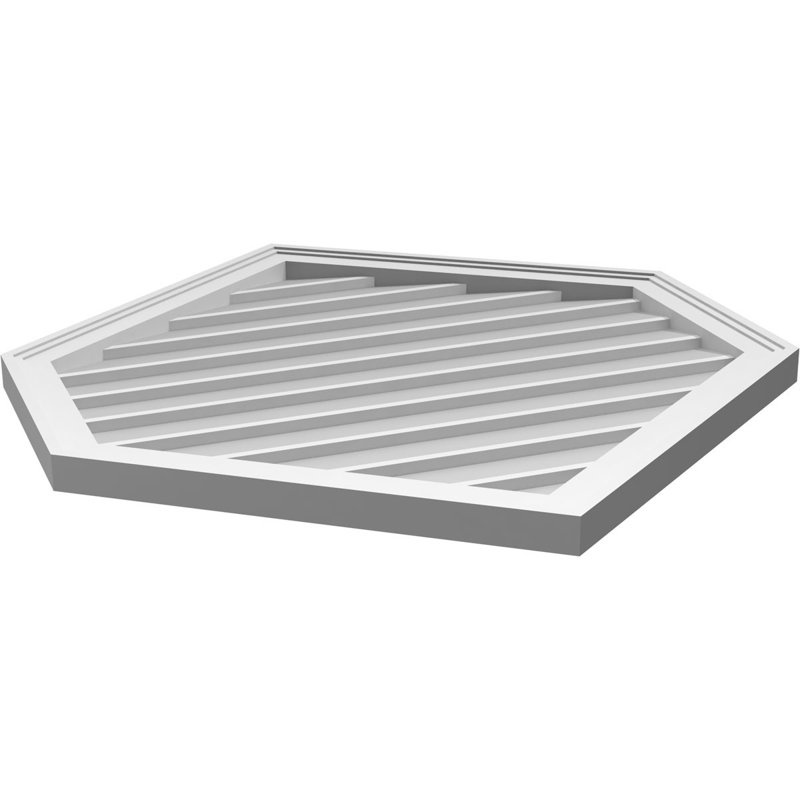 Ventilé vertical à pignon vertical en uréthane 9/12, H 36 po x l 32 po x P 1,5 po