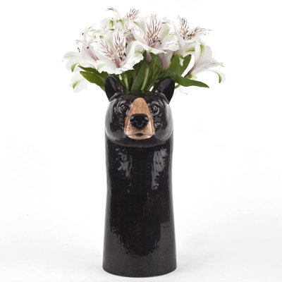 Flower Vase - O/S - Bear - Black Bear