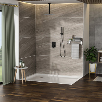 Shower System With Rain And Handheld - Stainless Steel Dual Balanced 1.8 Gpm Rainfall