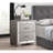 Compact, Durable Particle Board Nightstand With Silver Champagne Finish For Versatile Spaces