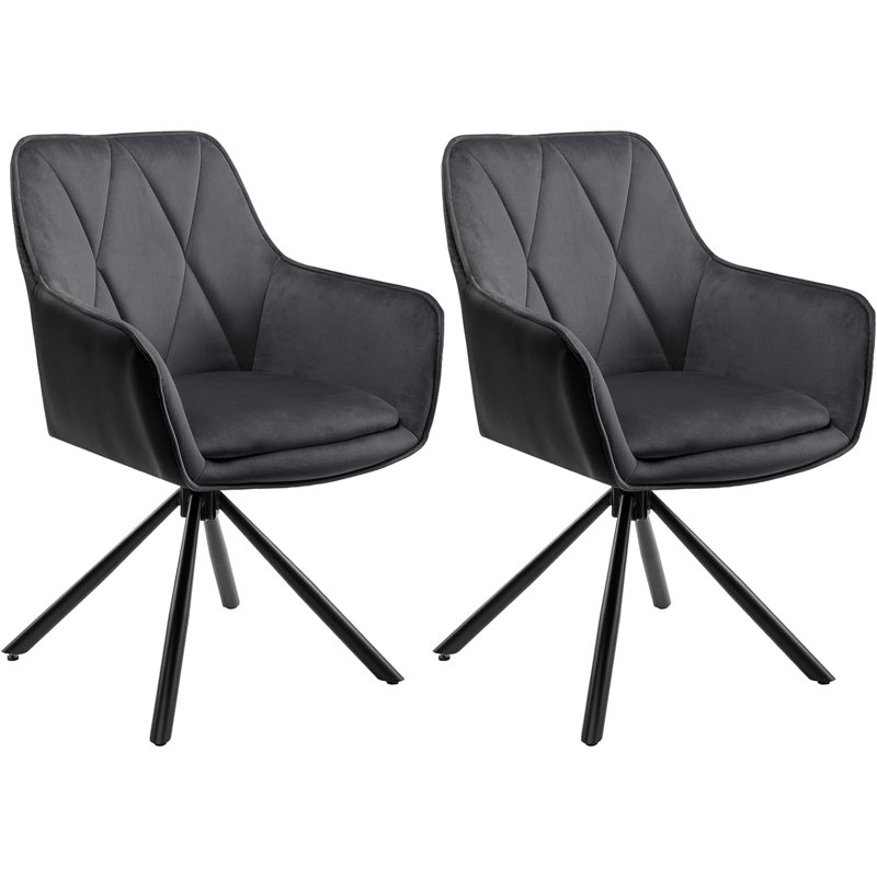 Sourya Dining Chair Set, Grey/Brown/Blue
