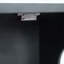 Litter Box Enclosure with Hidden Plug, 3 Doors, and Storage Bench – Black and Walnut