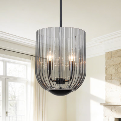 Luminaire bol suspendu en verre 3 lumières