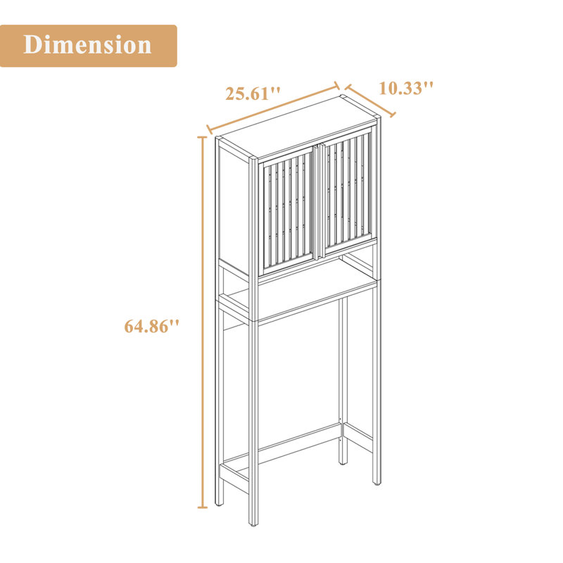 Lowanna Bamboo Over The Toilet Storage, Natural