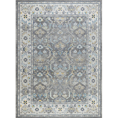 Turkish Chelsea Gray/Ivory Area Rug