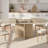 43.3''-59'' Extendable Dining Table for 4-8, Round to Oval Kitchen Table with Hidden Storage & Sturdy Cross Base, Modern Dinner Table for Dining Room Living Room, Removable Leaves, Natural Oak-118230223