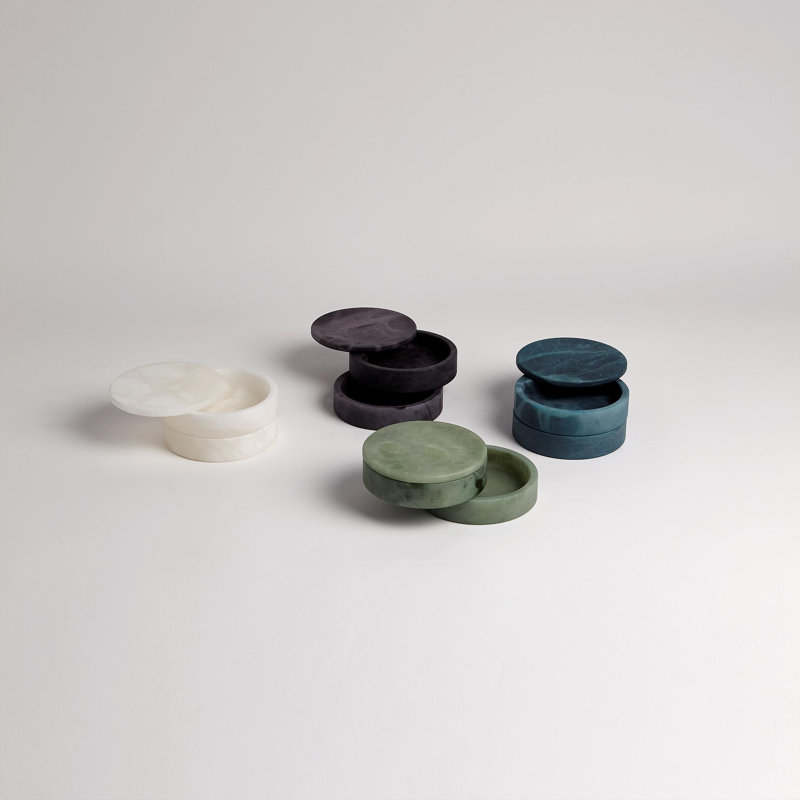 Alabaster Swivel Box-Grey, Blue