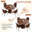 Ensemble table et chaises rondes de 114 cm (45 po) avec 4 chaises rembourrées, style moderne pour cuisine et salle à manger-174532294-174532295