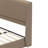 Linen Upholstered Low Profile Platform Queen Bed Frame, Padded Wingback Headboard, Warm Brown, No Box Spring Needed