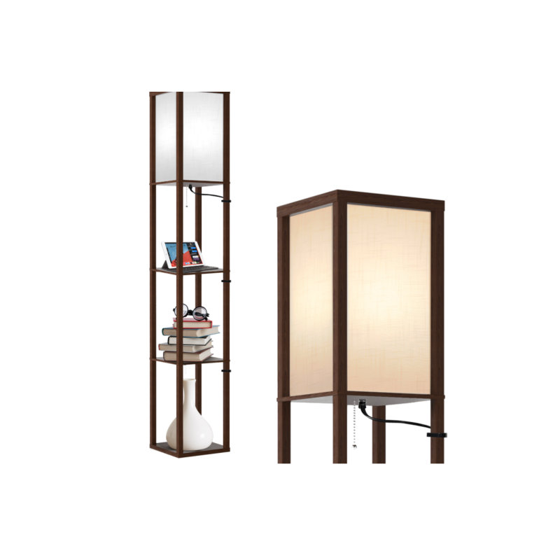 42cm White LED Column Floor Lamp