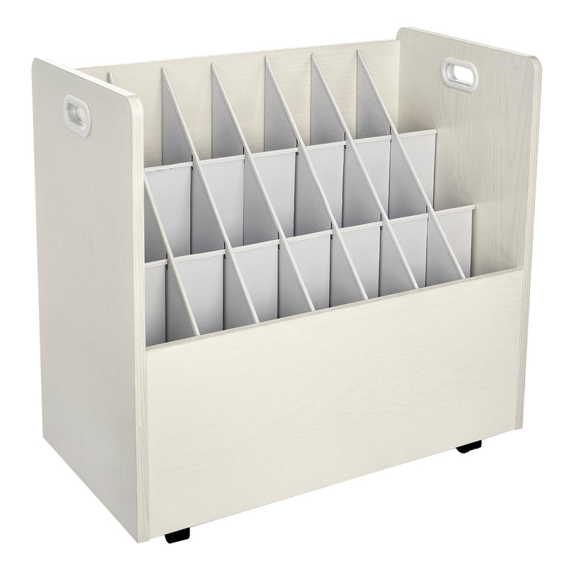 Boîte de classement mobile, H 28,50 po x l 30 po x P 15,75 po, Blanc
