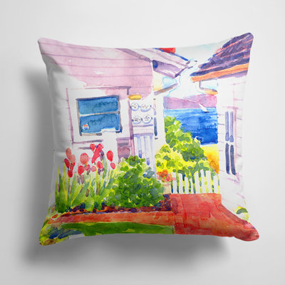 Beach View Outdoor Throw Pillow