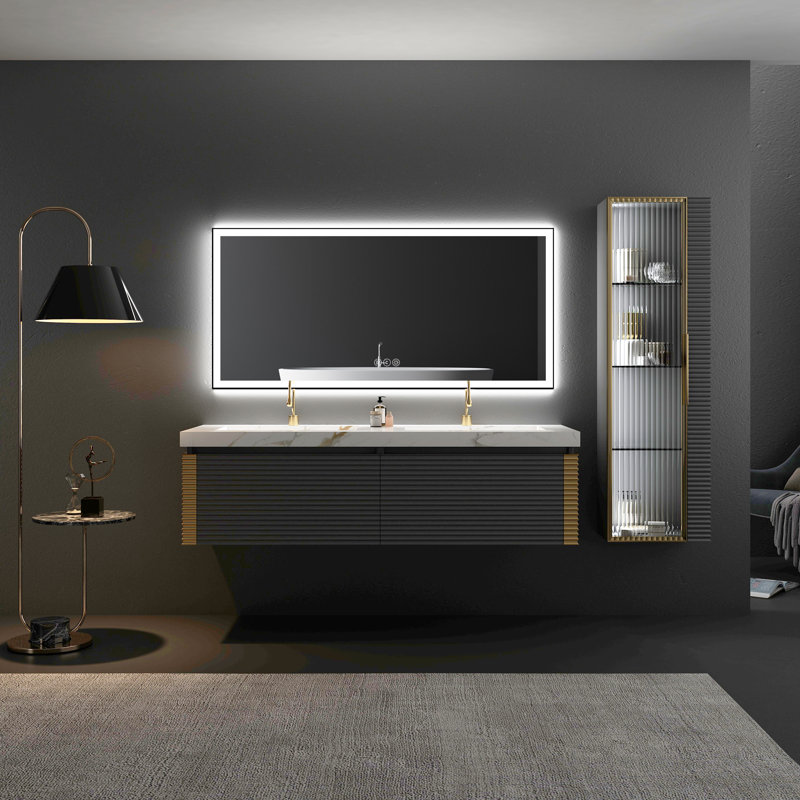 Miroir de salle de bain Dokes, 28 po x 60 po