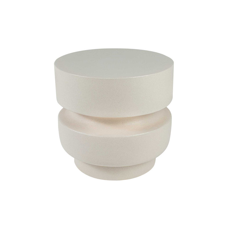 Provenance Signature Outdoor Round Side Table, Sand, Mist, 16"