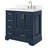 36.25'' Single Bathroom Vanity with Carrara Quartz Top-94668907