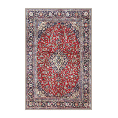 Tapis traditionnel rouge / noir Giasa