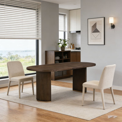 Oval Dining Table Double Pedestal