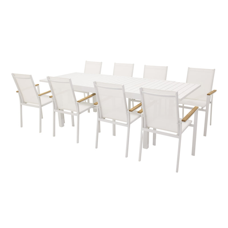 Geir 8 - Person Patio Dining Set with Rectangular Table