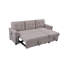 54,35 po Canapé modulaire profond avec méridienne réversible 84 po gris, fermeté moyenne et pochette magazine