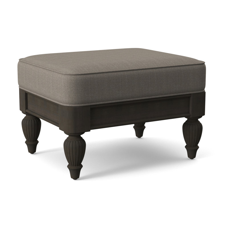 Grand View Ottoman, Stone Crypton Performance; 0884-83, Antique Black Finish