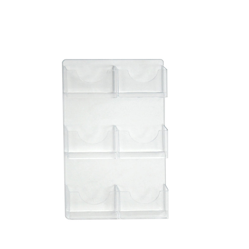 Six-Pocket Wall Mount Bifold Brochure Holder, 2-Pack
