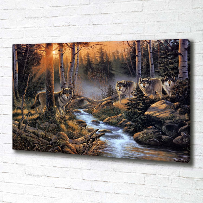 Pack Of Wolves - Wrapped Canvas Print