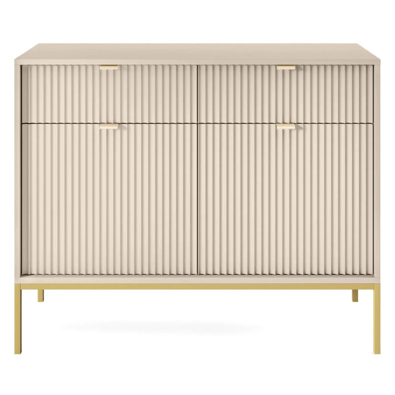 Biagino Sideboard Accent Chest, Beige/Gold