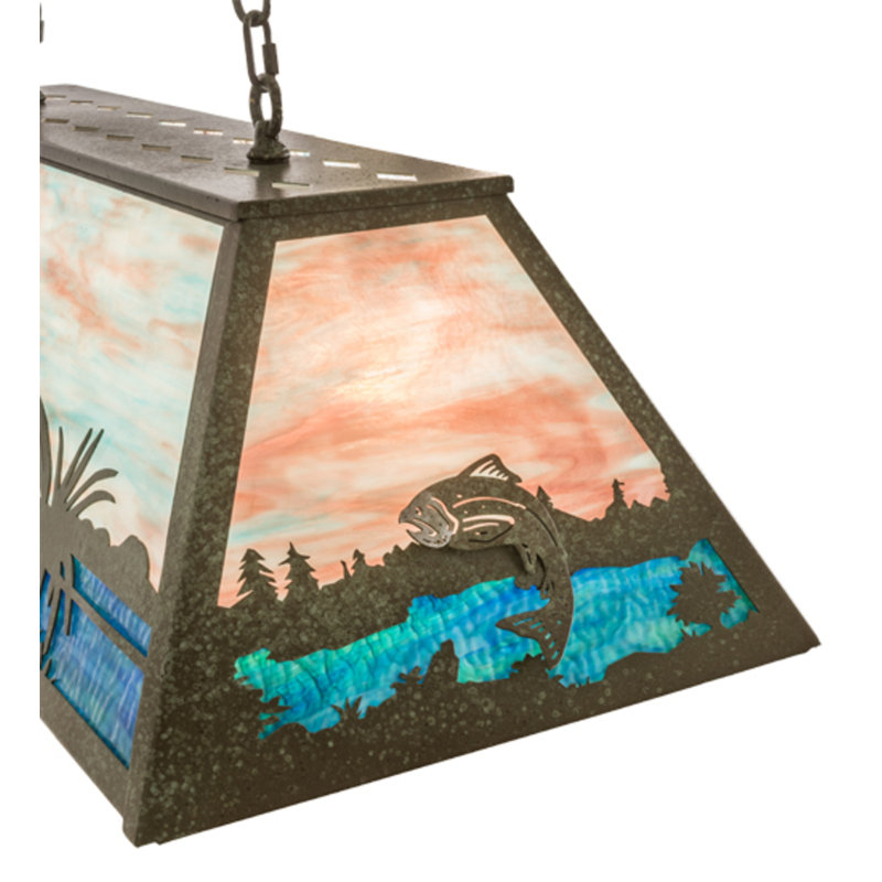 Trout And Fisherman 6 - Light Pendant