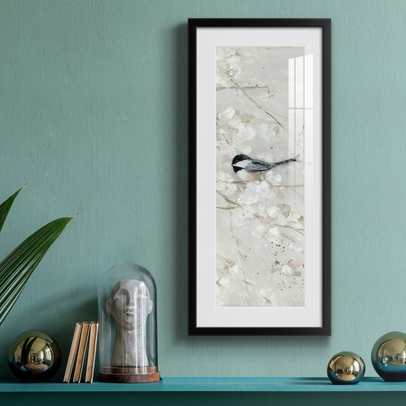 Peony I - Single Picture Frame Painting, Black