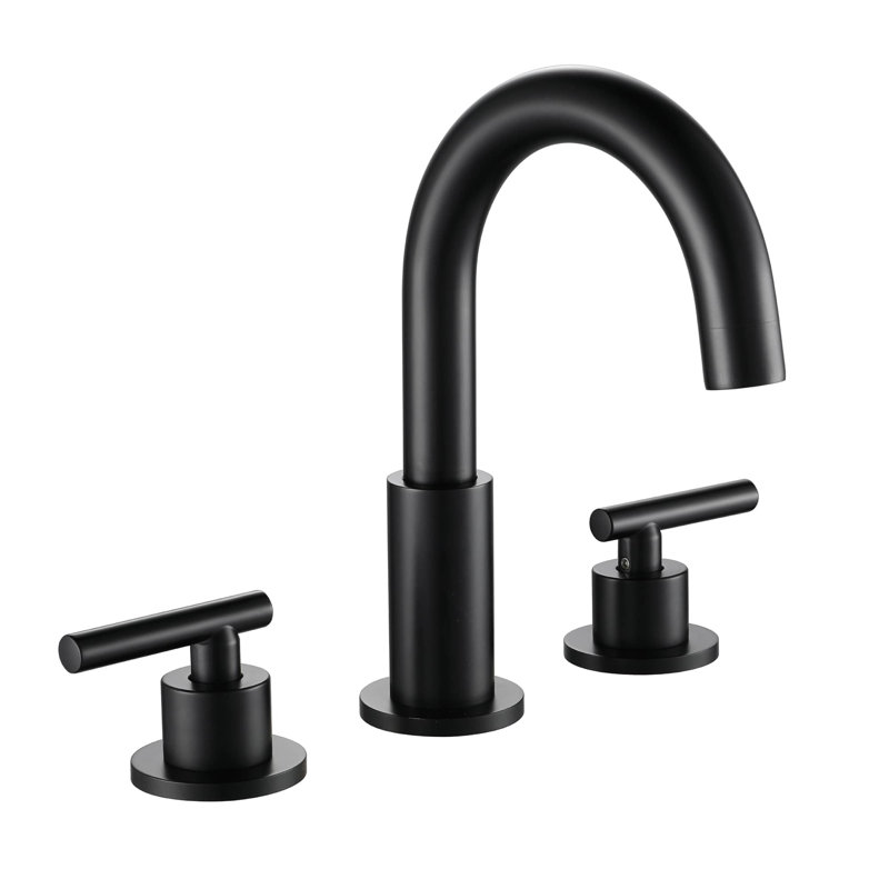 Widespread 2-handle Bathroom Faucet, Black
