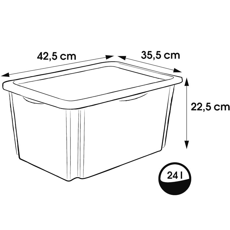 Keeeper Plastic Decorative Bin, Blue