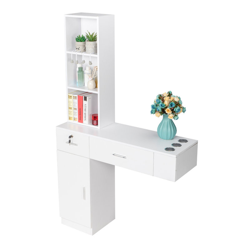 Wood Hair Tool Holder, White