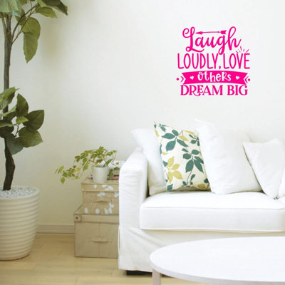 Adhésif décoratif Laugh Loudly Love