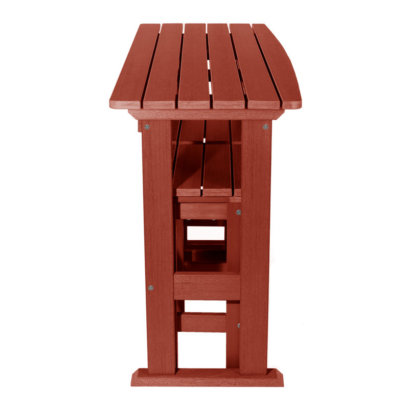 Arbnora 2 - Person Patio Dining Set with Rectangular Table, Rustic Red