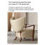 Fauteuil Sherpa en bois de frêne de style milieu du siècle avec repose-pieds pour salon.