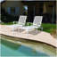 Chaise longue en aluminium coulé 1pc blanc
