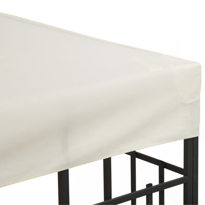 Toit de rechange pour gazebo à 2 niveaux 9,8 pi x 9,8 pi (crème, toit seulement)