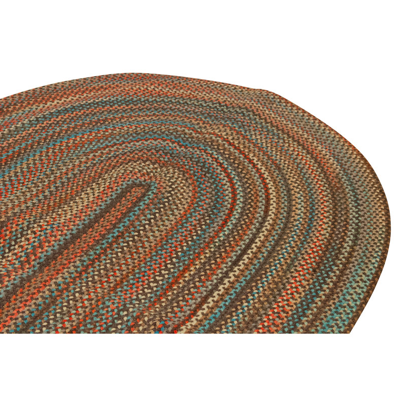 Hand Knotted Wool Area Rug in Brown