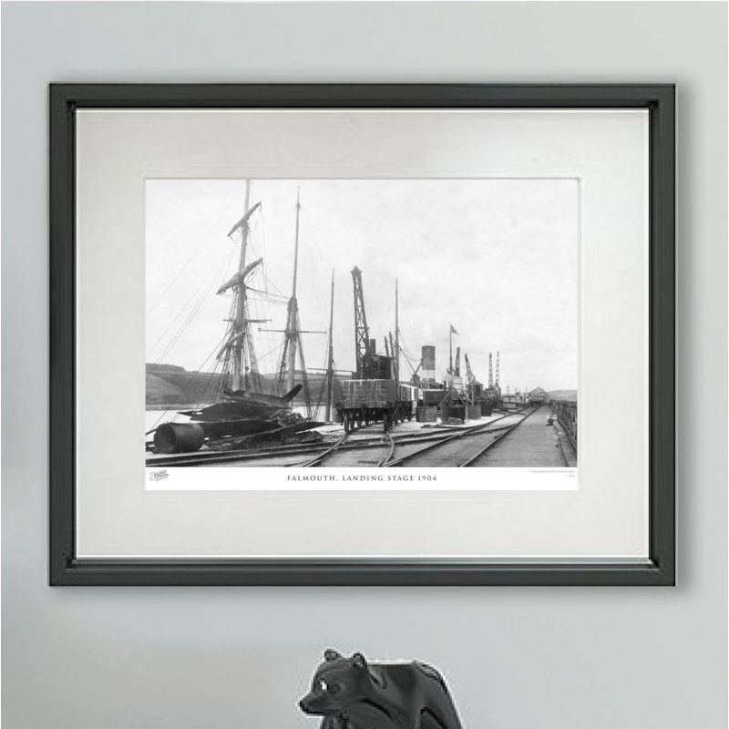 Falmouth, Landing Stage 1904 - Single Picture Frame Print, 60cm H x 80cm W x 2.3cm D