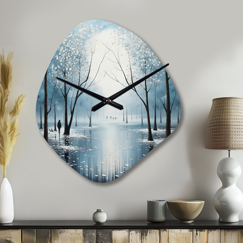 Horloge murale scandinave asymétrique, Petit