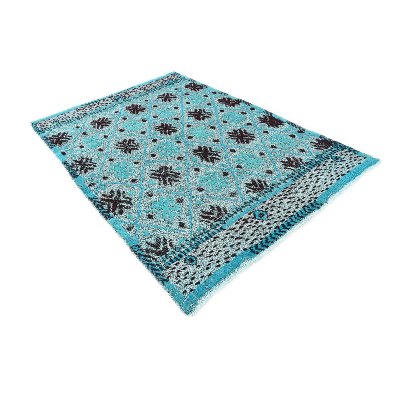 Tapis turquoise Pham 5 x 8