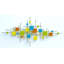 Linear MM Glass And Metal Wall Sculpture
