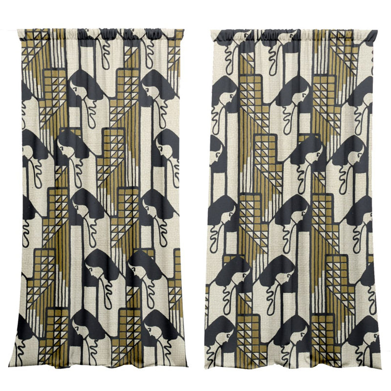 Burrill Velvet Blackout Curtain Panel Pair, 59cm Width x 300cm Drop.