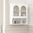 27.6"H Metal Wall Bathroom Cabinet with Adjustable Shelf and Open Storage-2126239750