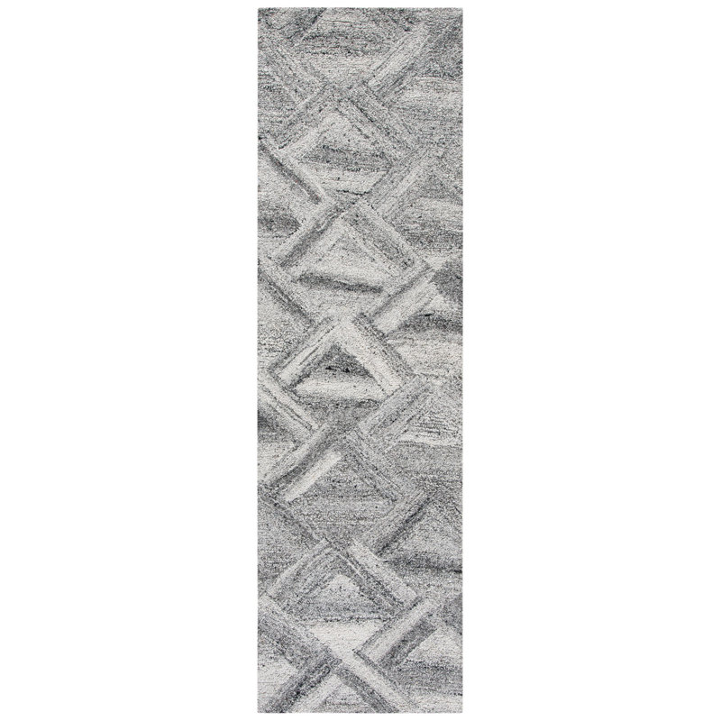 Minnich Hand Tufted Performance Geometric Rug, Runner 2'3" x 8'