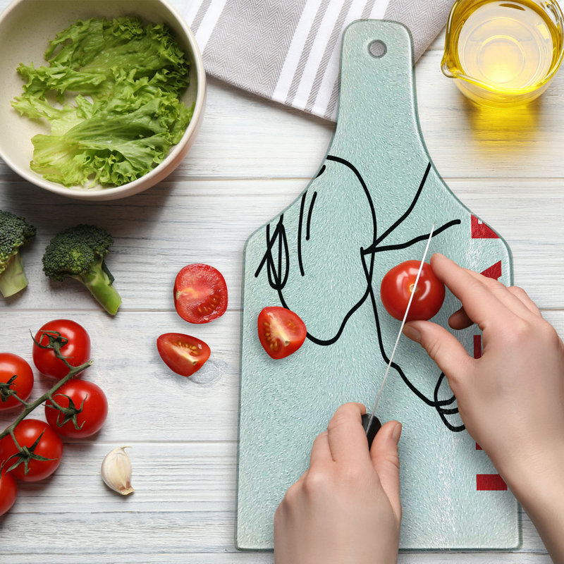 Funny Stickman Meme Tempered Glass Cutting Board